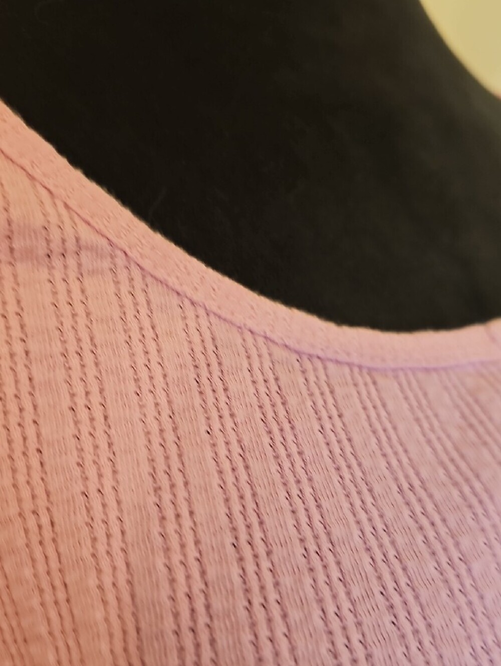 bp Lavender Ribbed Cropped Button-Front Tee - Picture 8 of 10